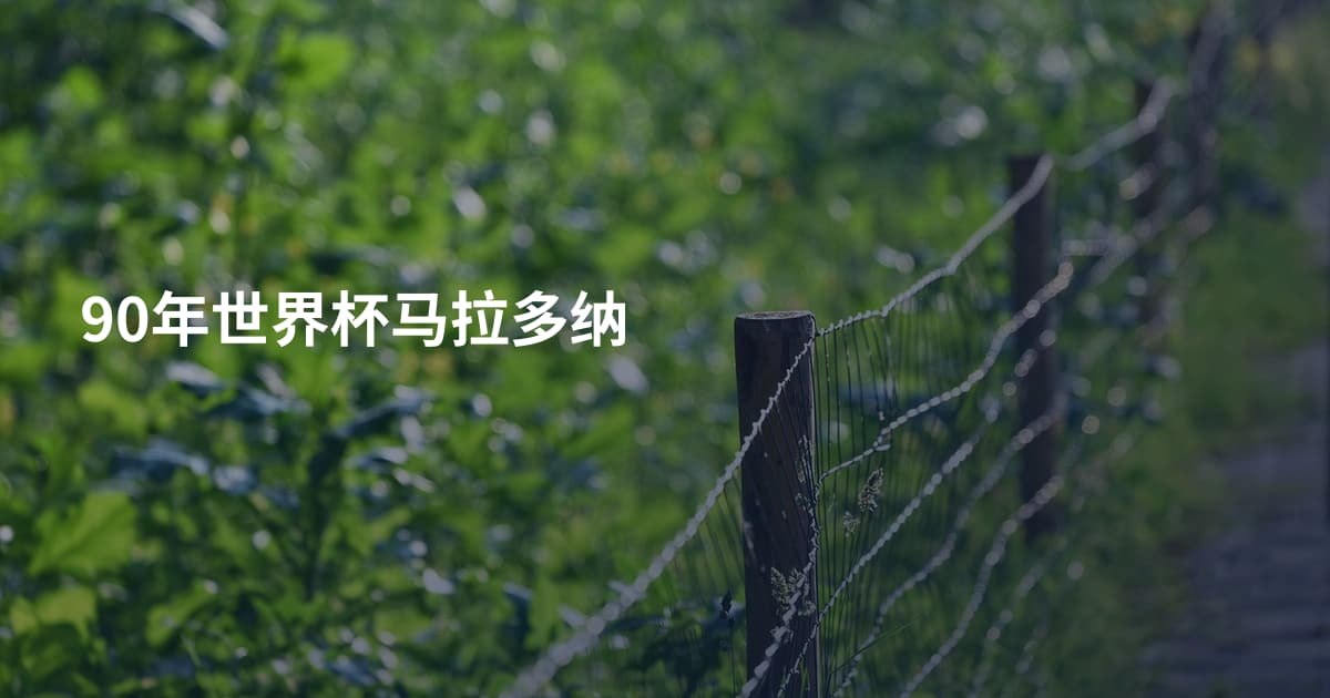 90年世界杯马拉多纳