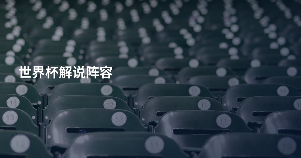 世界杯解说阵容