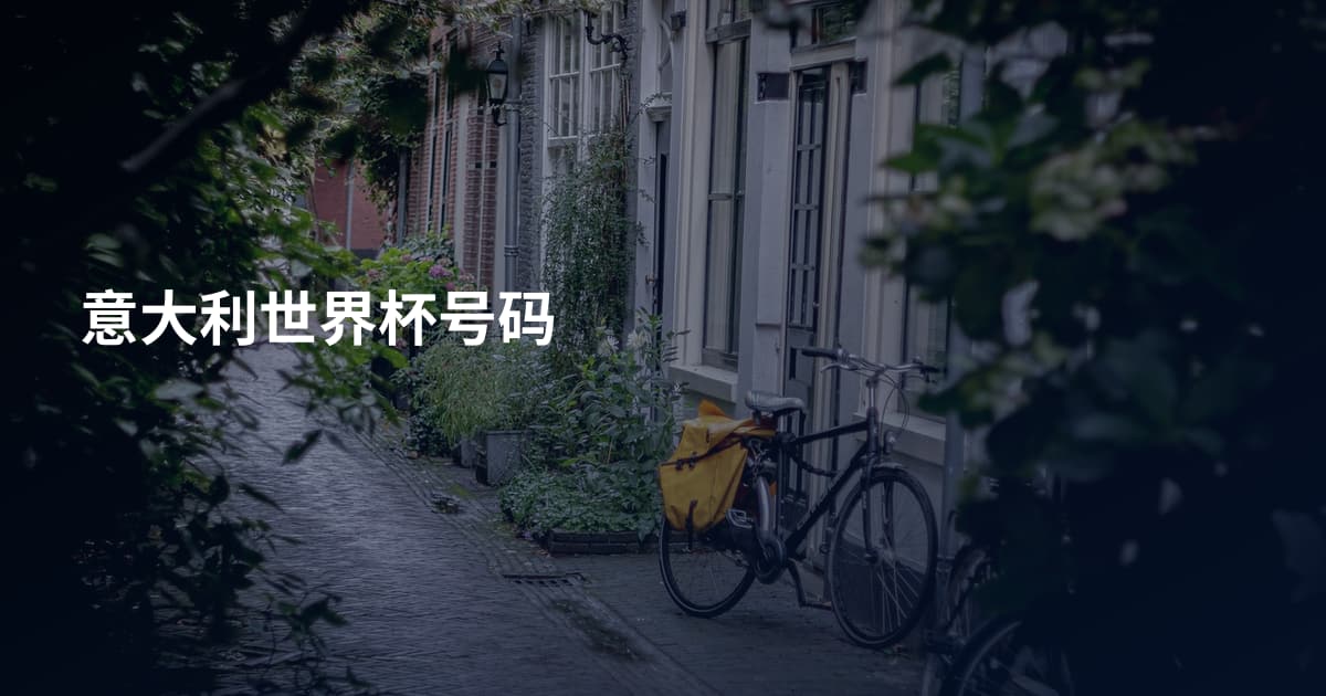 意大利世界杯号码