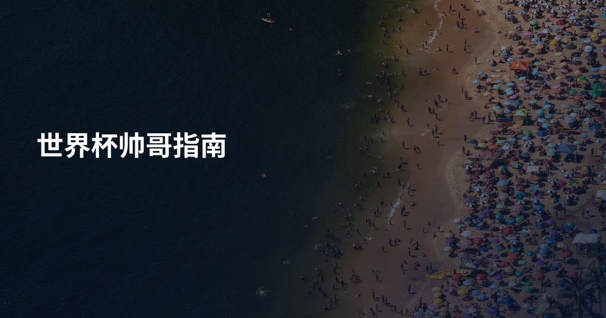 世界杯帅哥指南