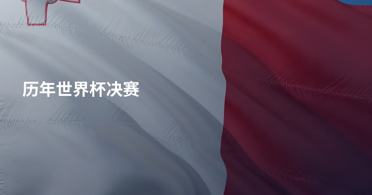 历年世界杯决赛