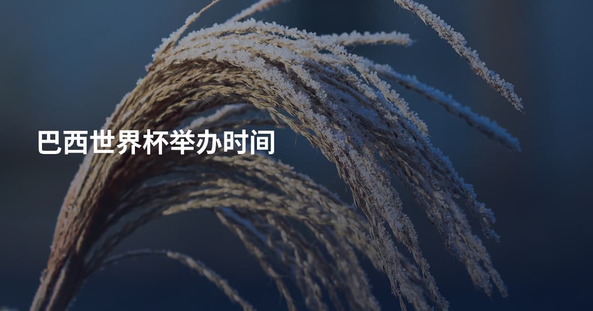巴西世界杯举办时间