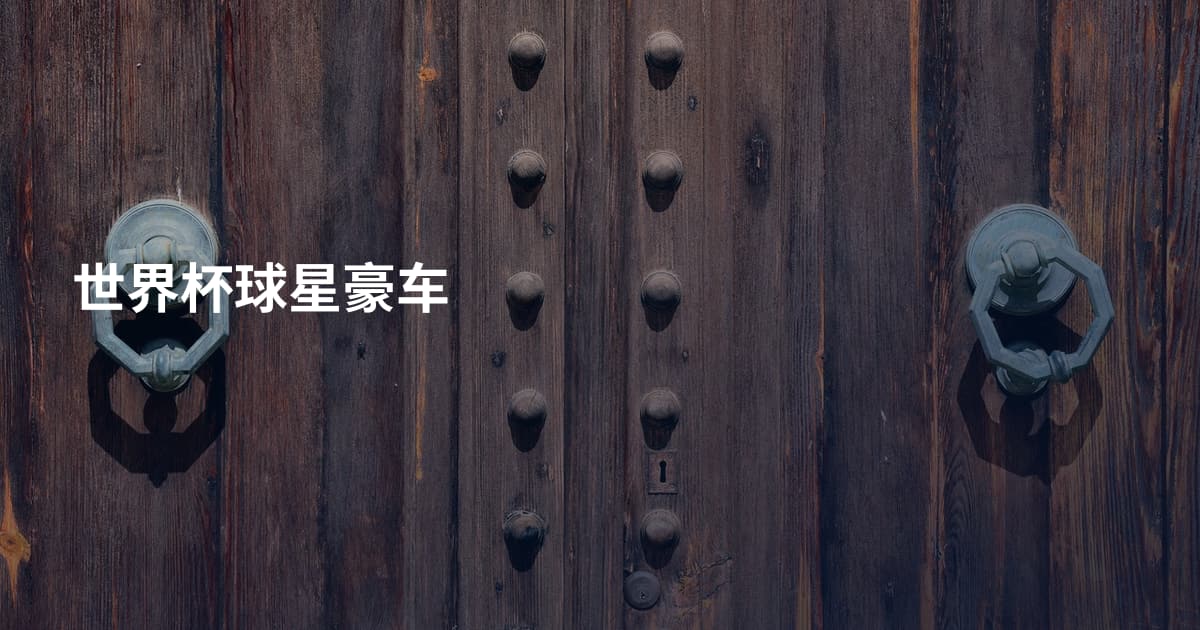 世界杯球星豪车