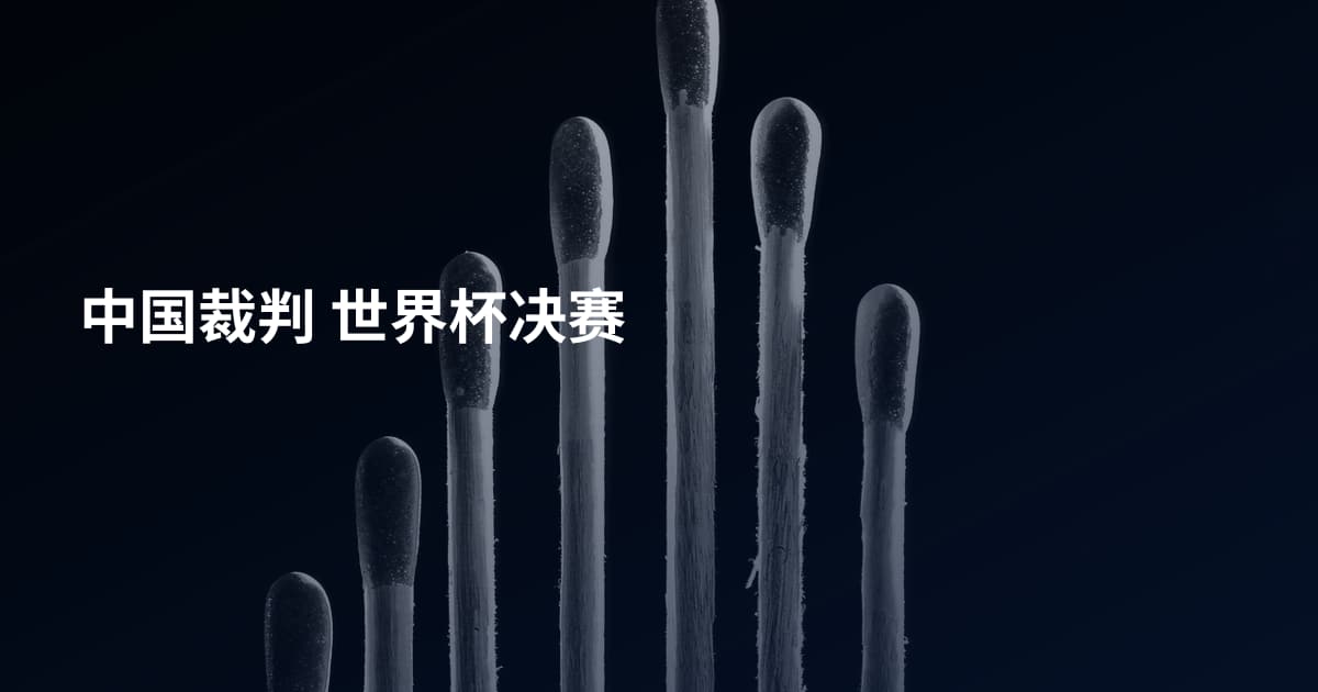 中国裁判 世界杯决赛