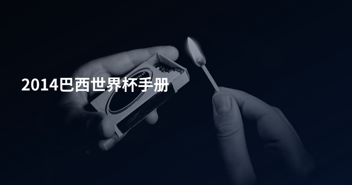 2014巴西世界杯手册