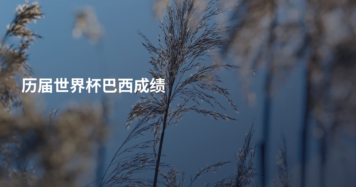 历届世界杯巴西成绩