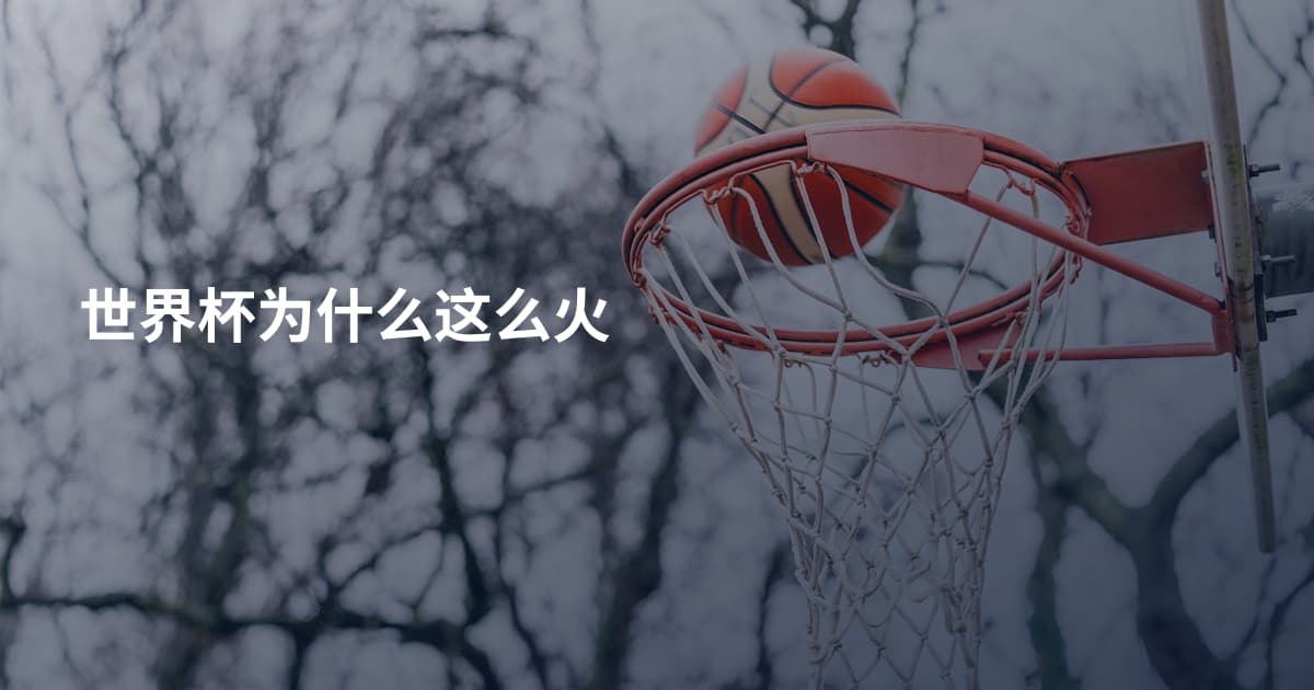 世界杯为什么这么火