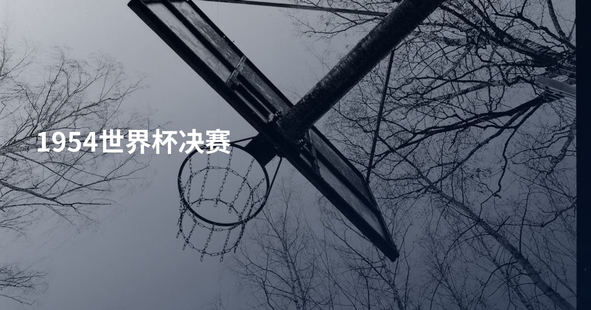 1954世界杯决赛