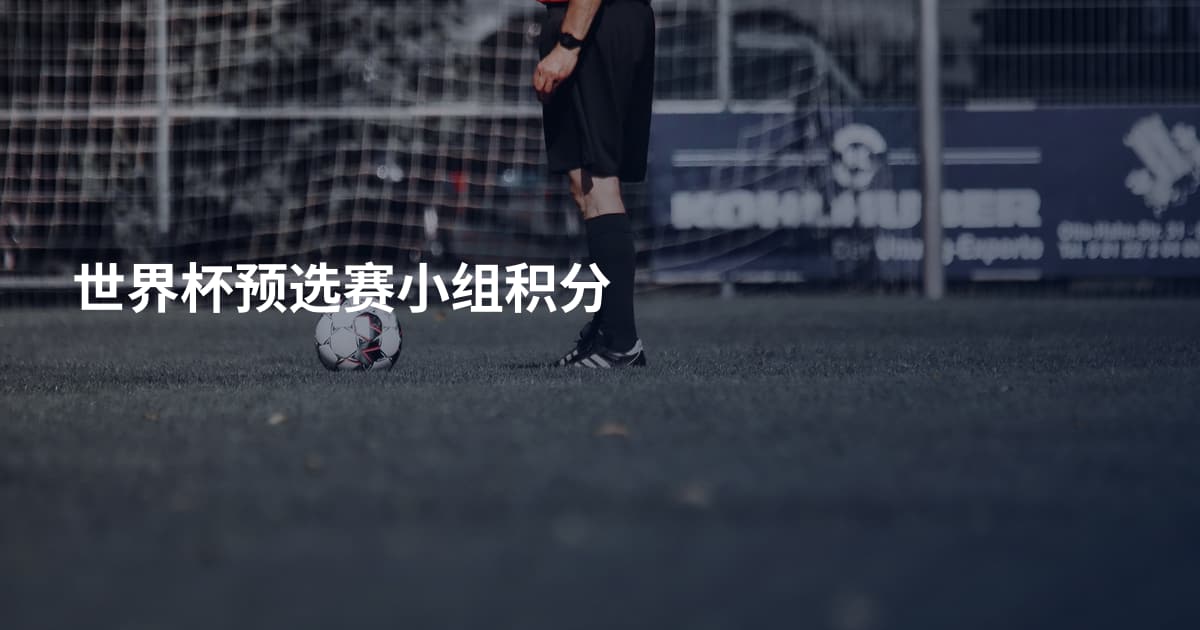 世界杯预选赛小组积分