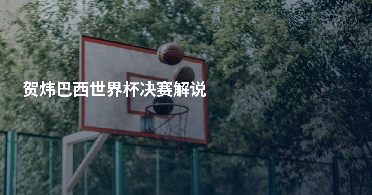 贺炜巴西世界杯决赛解说