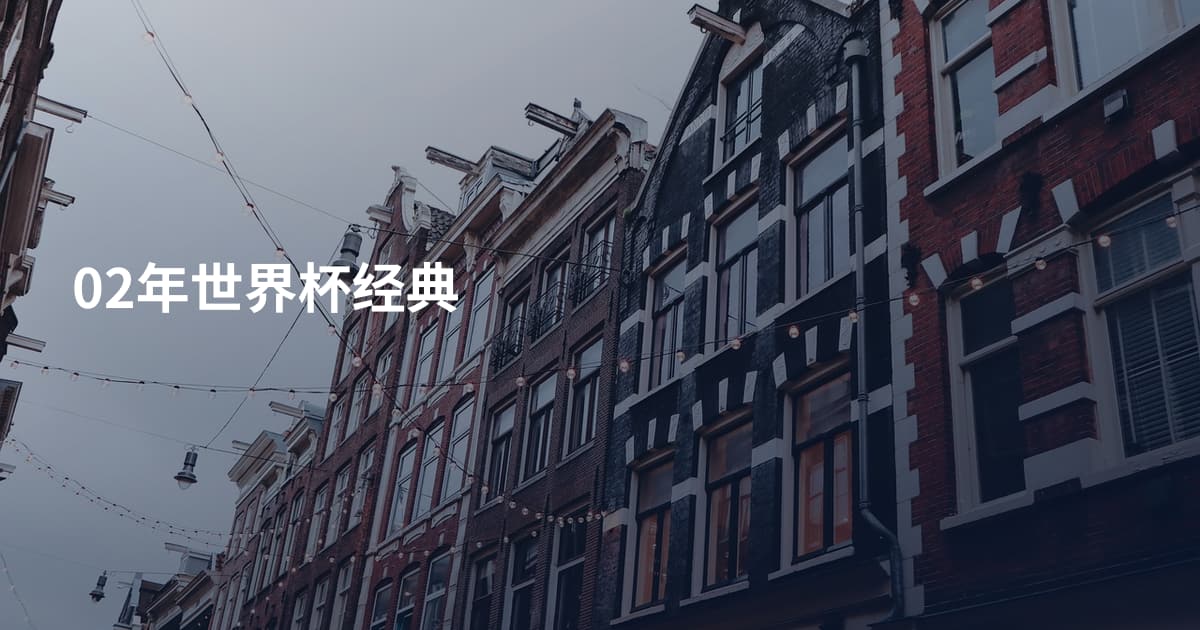 02年世界杯经典