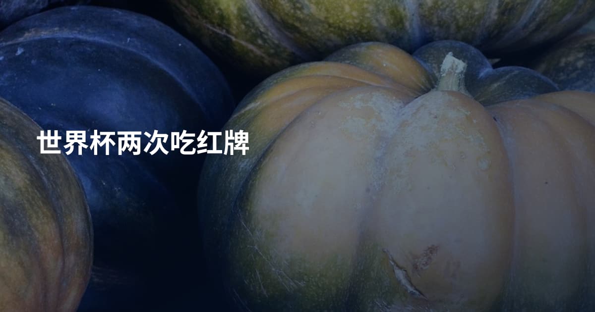 世界杯两次吃红牌
