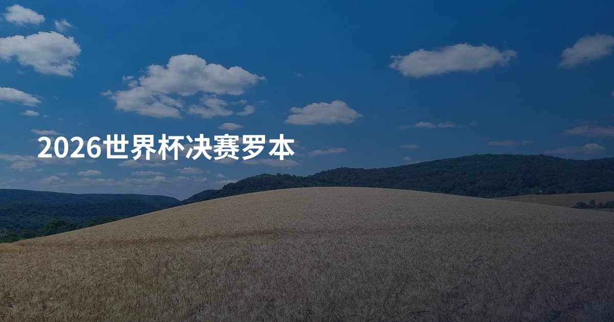 2026世界杯决赛罗本