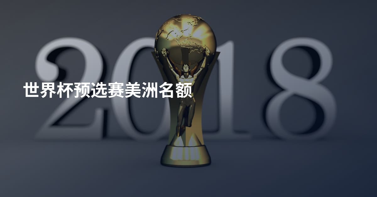 世界杯预选赛美洲名额