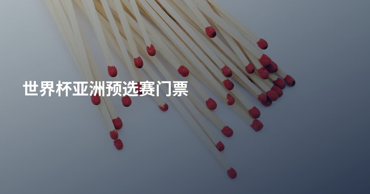 世界杯亚洲预选赛门票