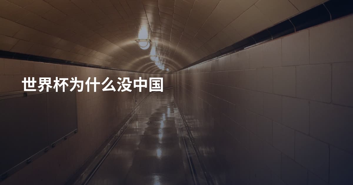 世界杯为什么没中国
