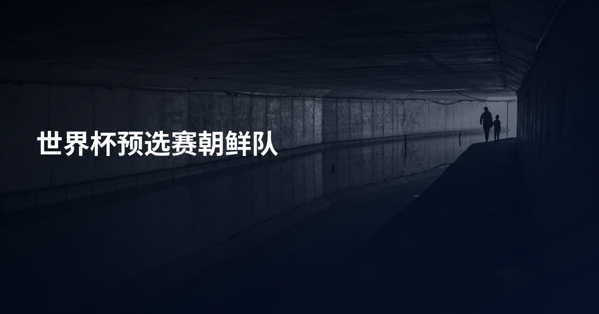 世界杯预选赛朝鲜队
