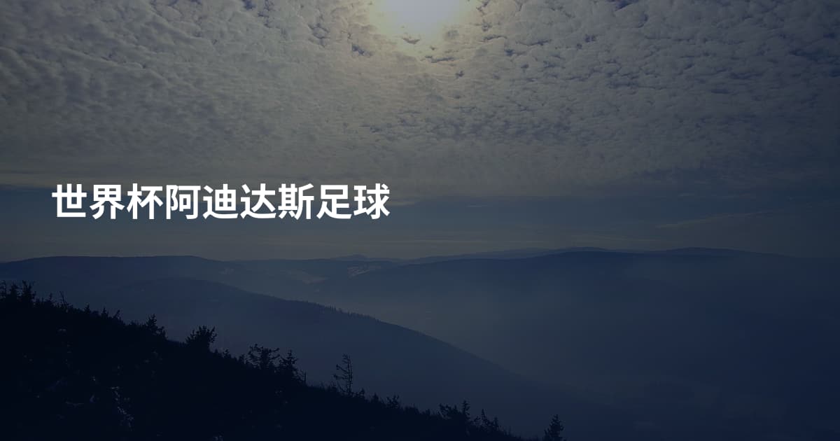 世界杯阿迪达斯足球