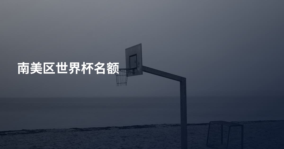 南美区世界杯名额