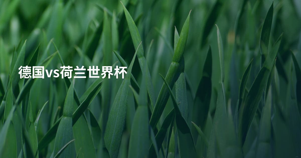 德国vs荷兰世界杯