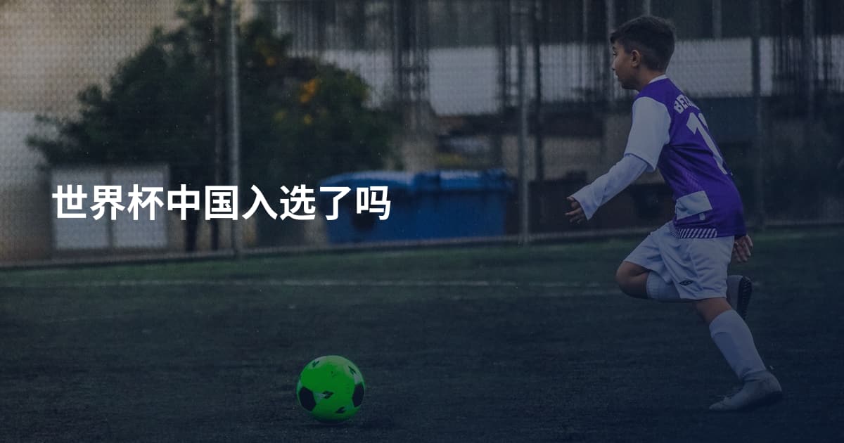 世界杯中国入选了吗