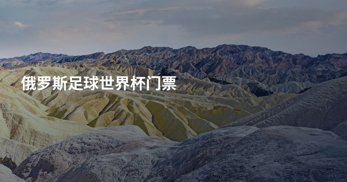 俄罗斯足球世界杯门票
