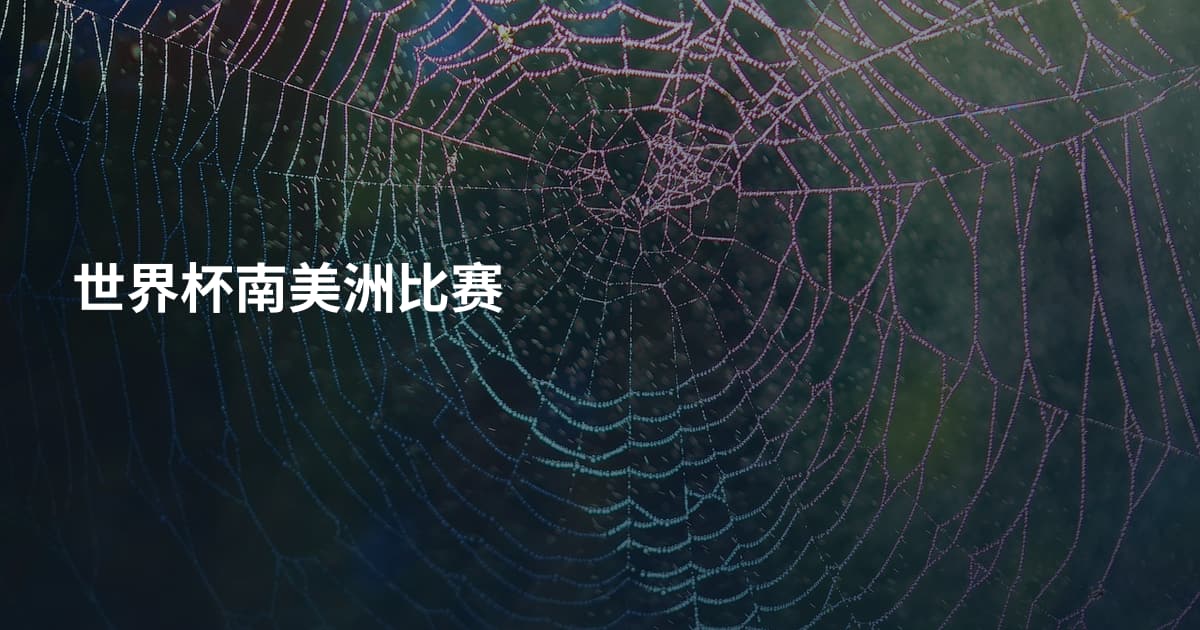 世界杯南美洲比赛