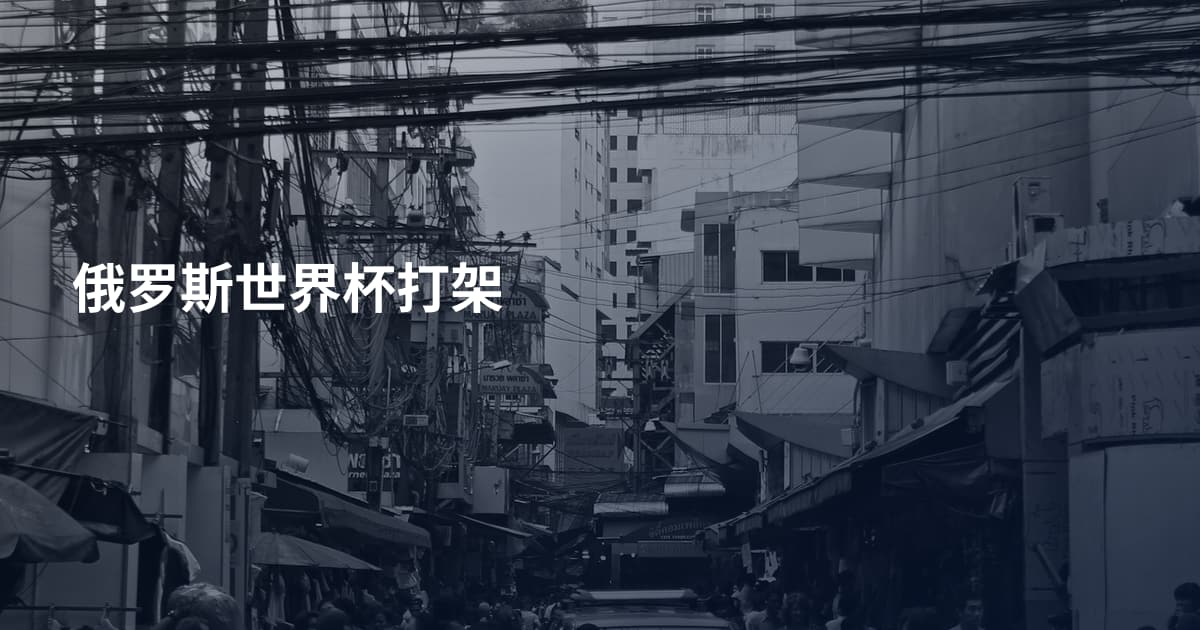 俄罗斯世界杯打架