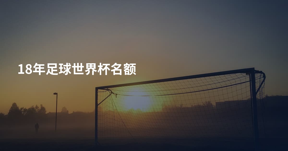 18年足球世界杯名额