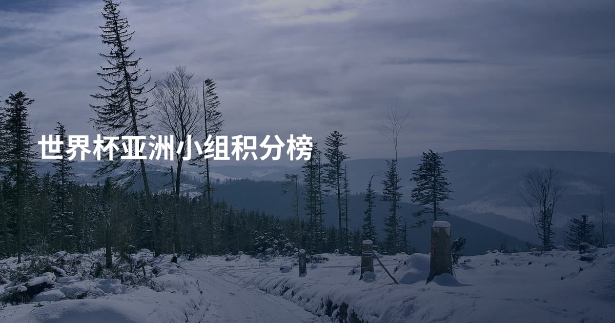 世界杯亚洲小组积分榜