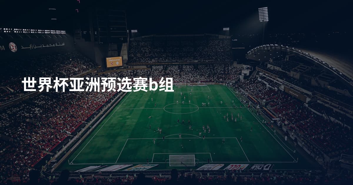 世界杯亚洲预选赛b组