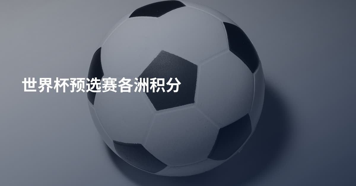 世界杯预选赛各洲积分