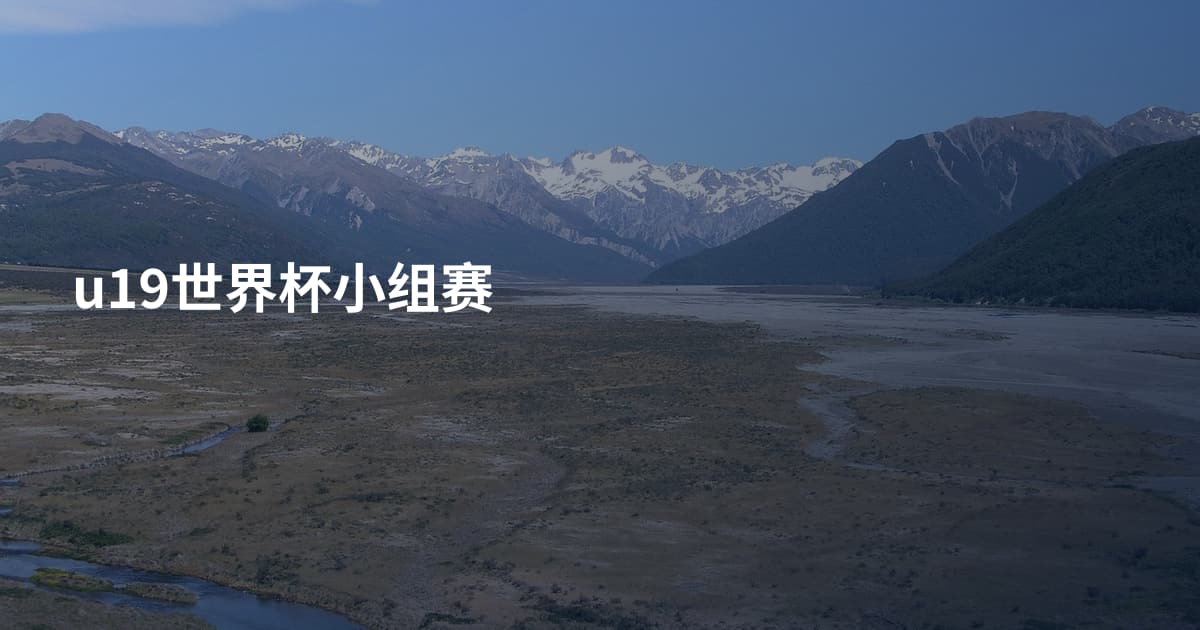 u19世界杯小组赛