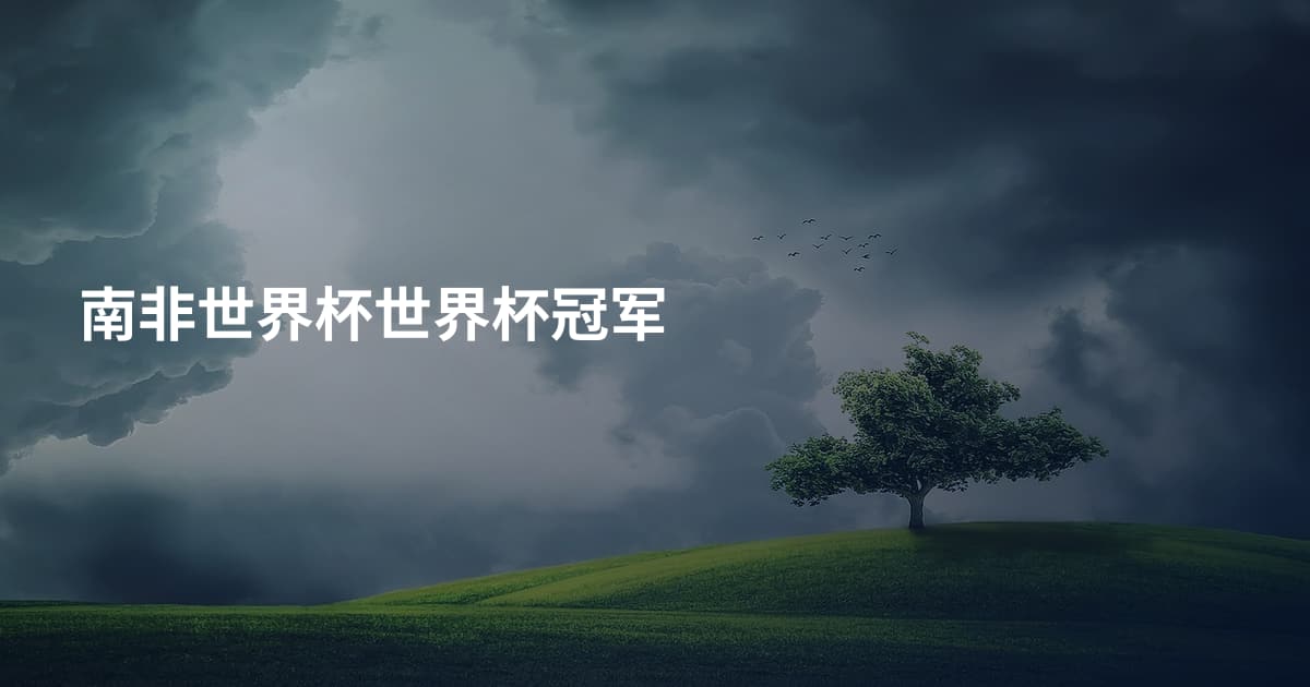 南非世界杯世界杯冠军