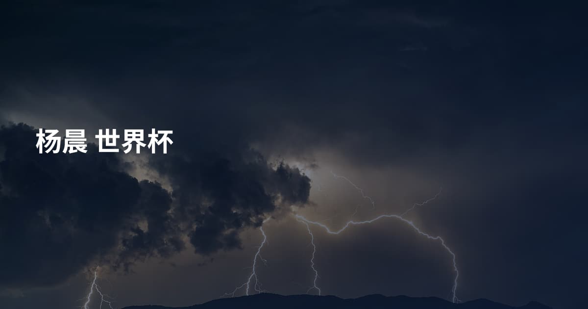 杨晨 世界杯