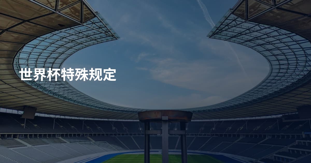 世界杯特殊规定