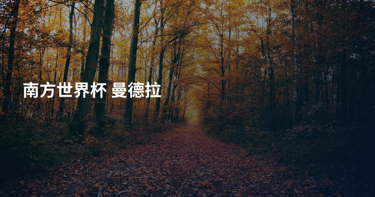 南方世界杯 曼德拉