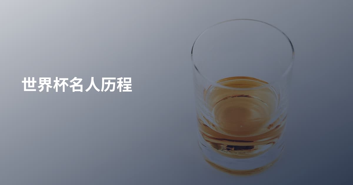 世界杯名人历程