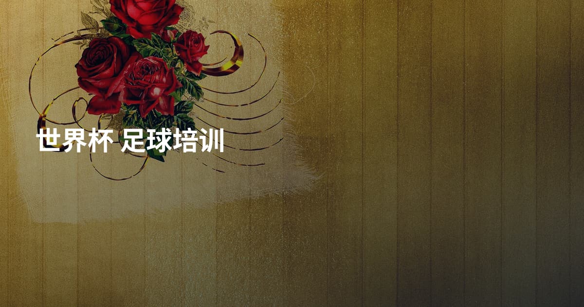 世界杯 足球培训
