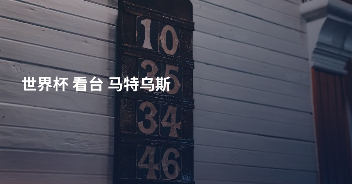 世界杯 看台 马特乌斯