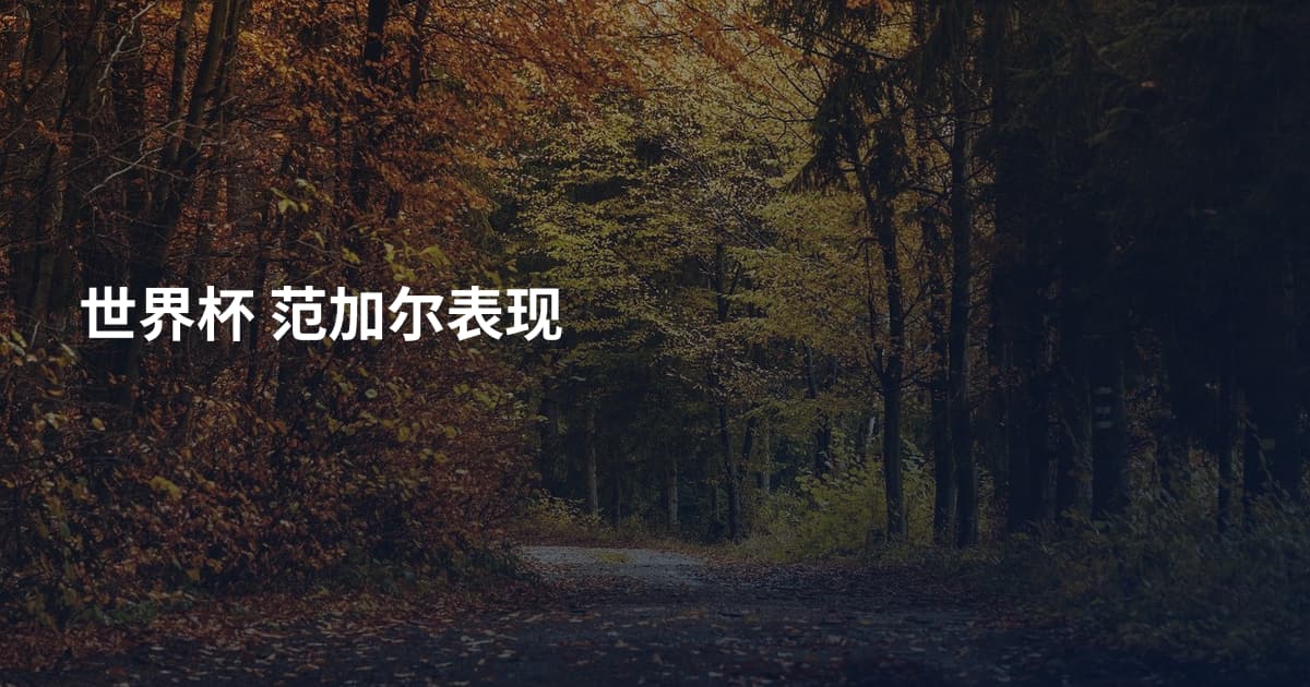 世界杯 范加尔表现