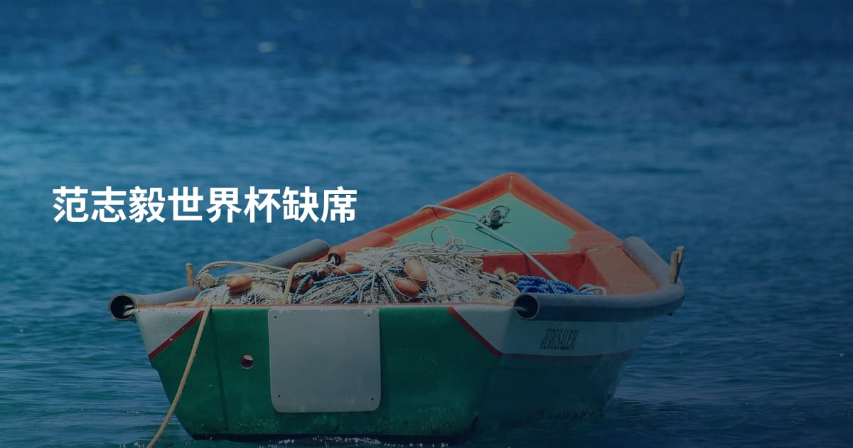 范志毅世界杯缺席
