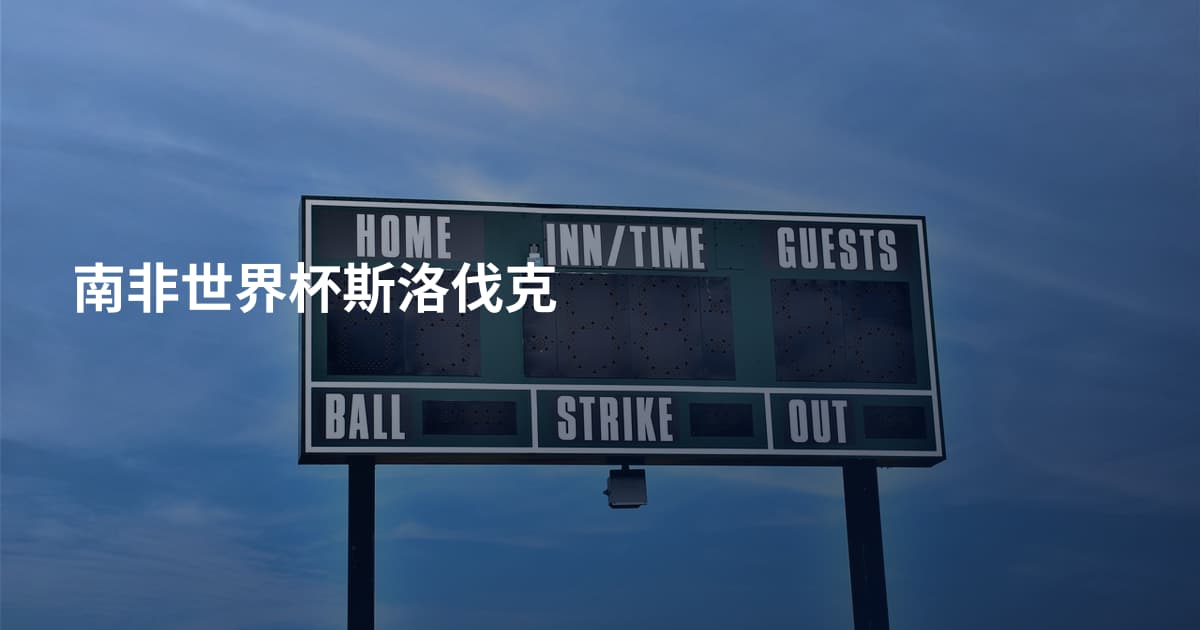 南非世界杯斯洛伐克
