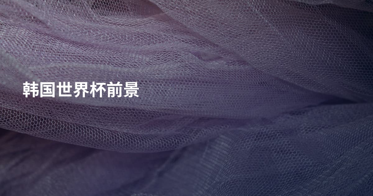 韩国世界杯前景