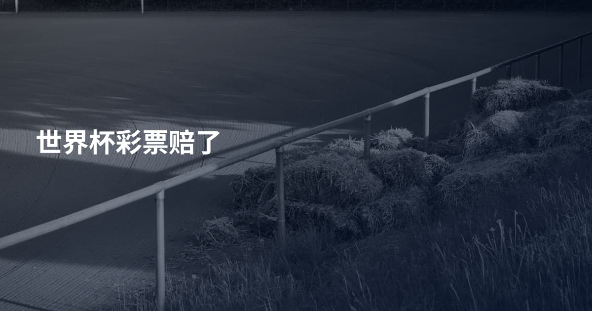 世界杯彩票赔了