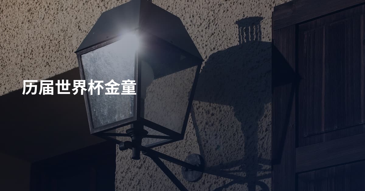 历届世界杯金童