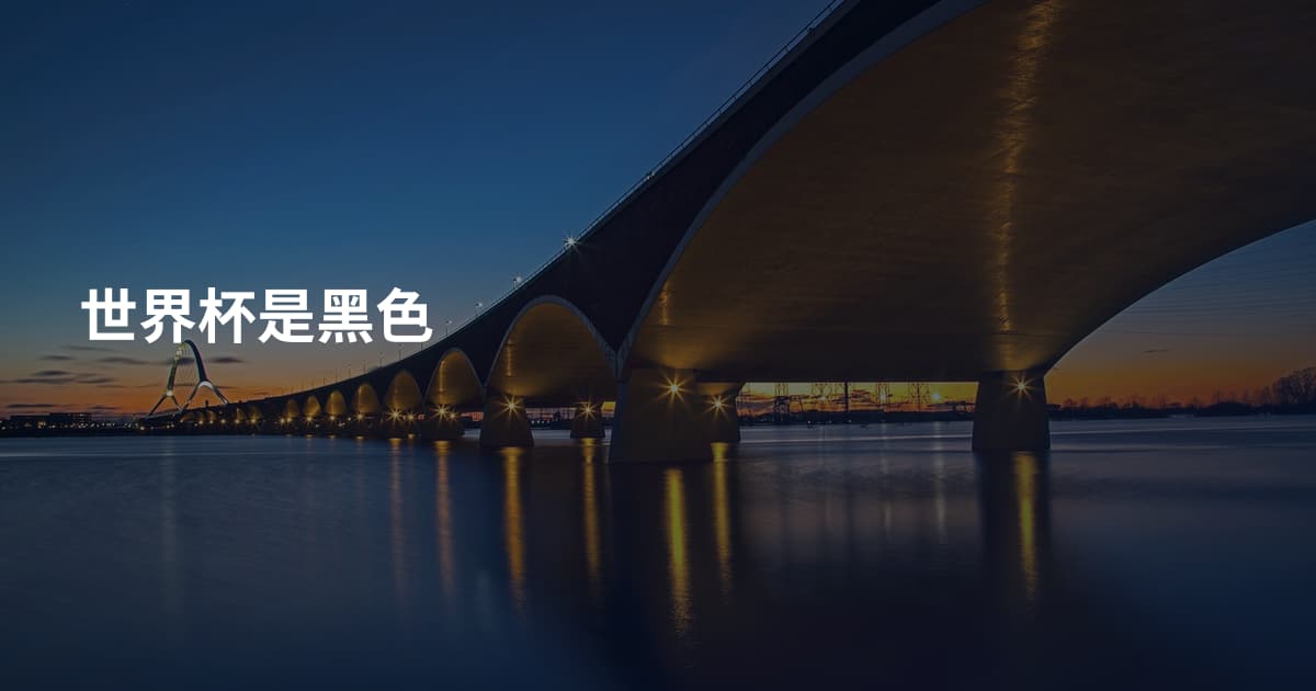 世界杯是黑色