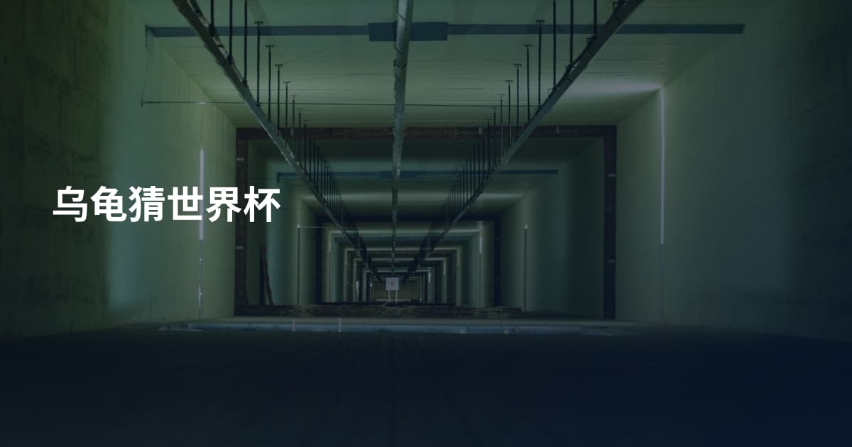 乌龟猜世界杯