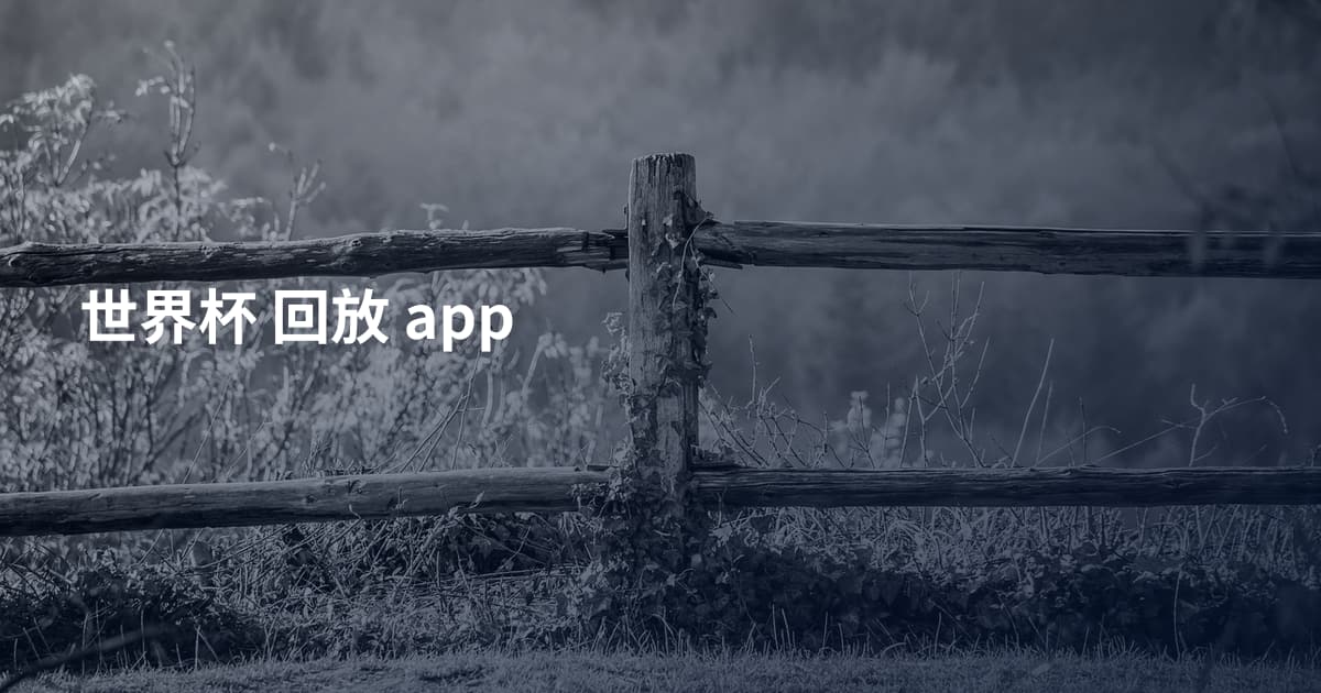 世界杯 回放 app