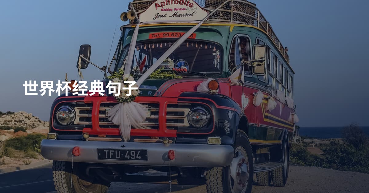 世界杯经典句子
